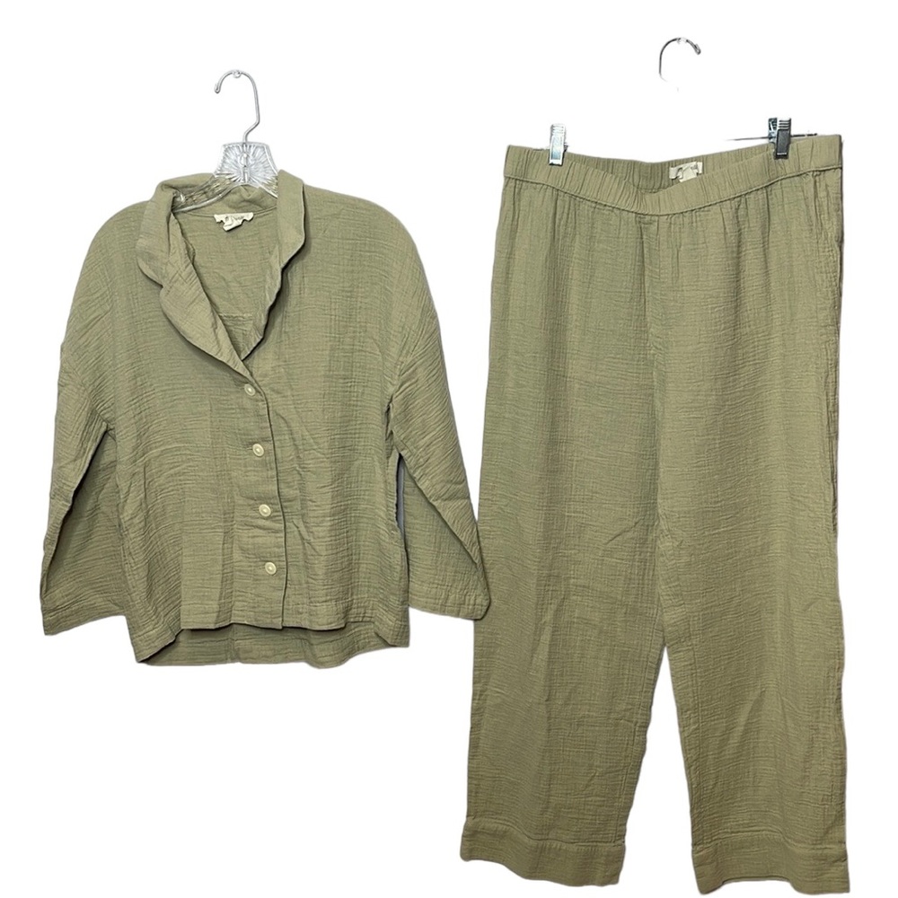 Madewell Double Gauze Oversized Pajama Set. Top size M And Bottom size Lg.